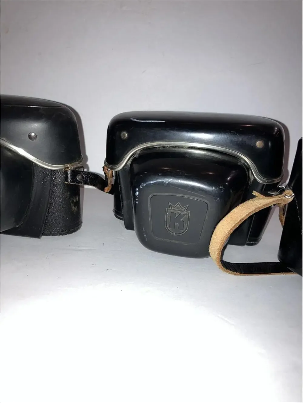 Lot Of 4 Vintage Black Leather Camera Cases “LOOK”